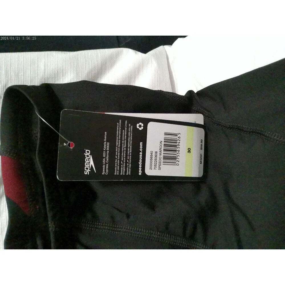 Speedo Men's Swim Jammers Size 30 Vortex Maze Jammer Speedo Maroo NIB Endurance+